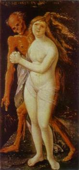 Hans Baldung Grien : Young woman and death